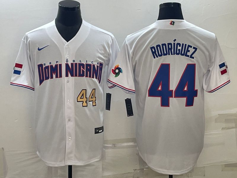 Men 2023 World Cub #44 Rodricuez White Nike MLB Jersey2->more jerseys->MLB Jersey
